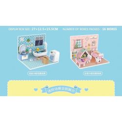 CACO D007 non  NHÀ MINI CẢNH PHÒNG TẮM BẾP bộ đồ chơi xếp lắp ráp ghép mô hình Creator Sáng Tạo 657 khối