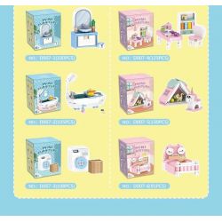 CACO D007 non  NHÀ MINI CẢNH PHÒNG TẮM BẾP bộ đồ chơi xếp lắp ráp ghép mô hình Creator Sáng Tạo 657 khối