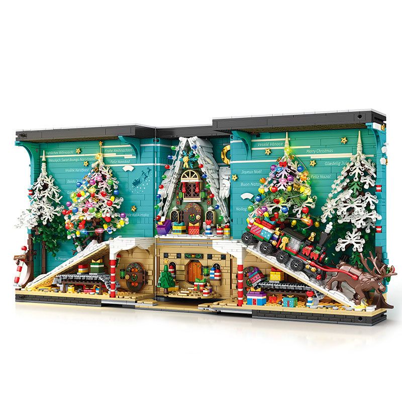 REOBRIX 66033 non Lego GIÁ SÁCH GIÁNG SINH bộ đồ chơi xếp lắp ráp ghép mô hình Creator MERRY CHRISTMAS Sáng Tạo 3260 khối