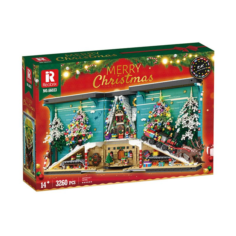 REOBRIX 66033 non  GIÁ SÁCH GIÁNG SINH bộ đồ chơi xếp lắp ráp ghép mô hình Creator MERRY CHRISTMAS Sáng Tạo 3260 khối