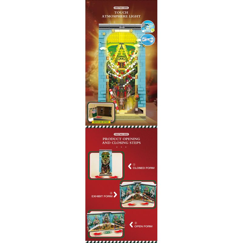 REOBRIX 66033 non  GIÁ SÁCH GIÁNG SINH bộ đồ chơi xếp lắp ráp ghép mô hình Creator MERRY CHRISTMAS Sáng Tạo 3260 khối