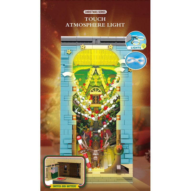 REOBRIX 66033 non  GIÁ SÁCH GIÁNG SINH bộ đồ chơi xếp lắp ráp ghép mô hình Creator MERRY CHRISTMAS Sáng Tạo 3260 khối