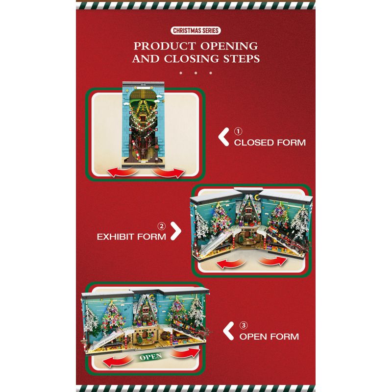 REOBRIX 66033 non  GIÁ SÁCH GIÁNG SINH bộ đồ chơi xếp lắp ráp ghép mô hình Creator MERRY CHRISTMAS Sáng Tạo 3260 khối