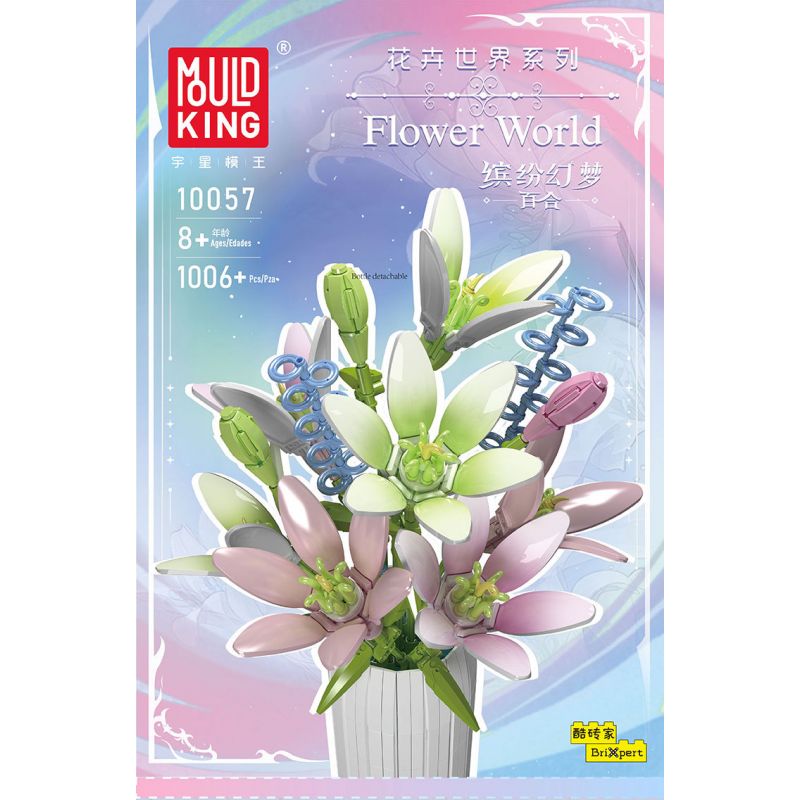 MouldKing 10057 Mould King 10057 non  THẾ GIỚI HOA LILY ĐẦY MÀU SẮC bộ đồ chơi xếp lắp ráp ghép mô hình  FLOWER WORLD Kỹ Thuật Công Nghệ Cao Mô Hình Phương Tiện 1006 khối