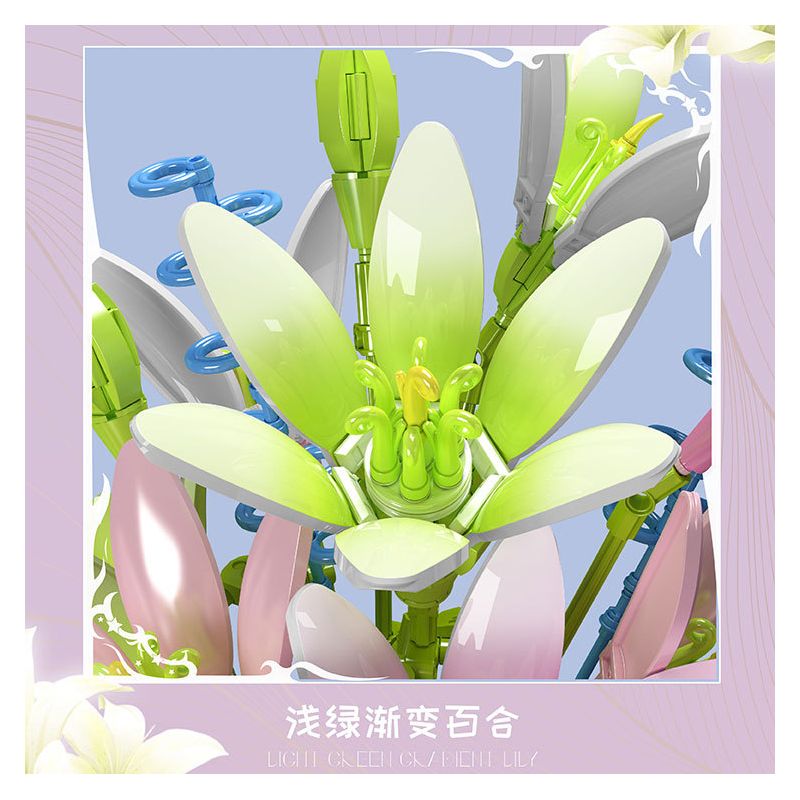 MouldKing 10057 Mould King 10057 non  THẾ GIỚI HOA LILY ĐẦY MÀU SẮC bộ đồ chơi xếp lắp ráp ghép mô hình  FLOWER WORLD Kỹ Thuật Công Nghệ Cao Mô Hình Phương Tiện 1006 khối