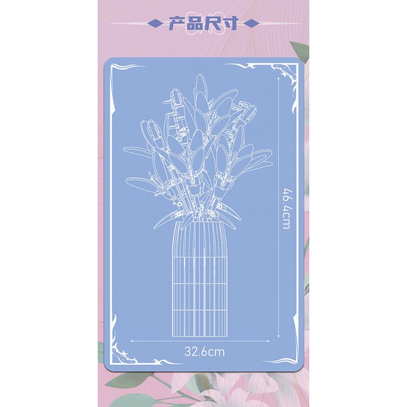 MouldKing 10057 Mould King 10057 non  THẾ GIỚI HOA LILY ĐẦY MÀU SẮC bộ đồ chơi xếp lắp ráp ghép mô hình  FLOWER WORLD Kỹ Thuật Công Nghệ Cao Mô Hình Phương Tiện 1006 khối