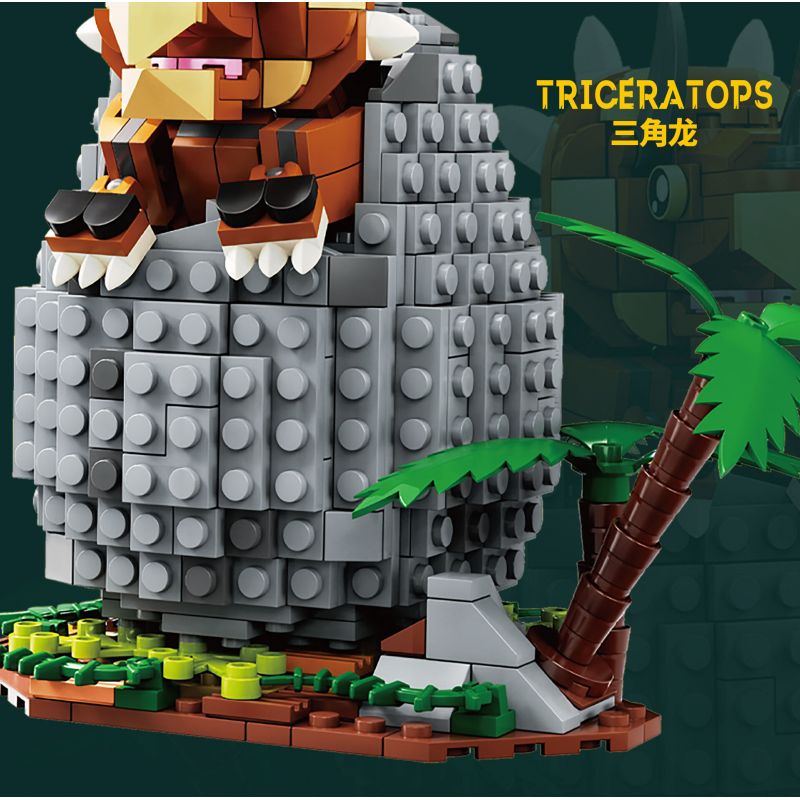 KAIDO KD99009 99009 non  THẾ GIỚI KHỦNG LONG THOÁT KHỎI VỎ 3 MÔ HÌNH VELOCIRAPTOR ANKYLOSAURUS TRICERATOPS bộ đồ chơi xếp lắp ráp ghép mô hình DINOSAUR WORLD 1488 khối