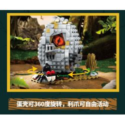 KAIDO KD99009 99009 non  THẾ GIỚI KHỦNG LONG THOÁT KHỎI VỎ 3 MÔ HÌNH VELOCIRAPTOR ANKYLOSAURUS TRICERATOPS bộ đồ chơi xếp lắp ráp ghép mô hình DINOSAUR WORLD 1488 khối