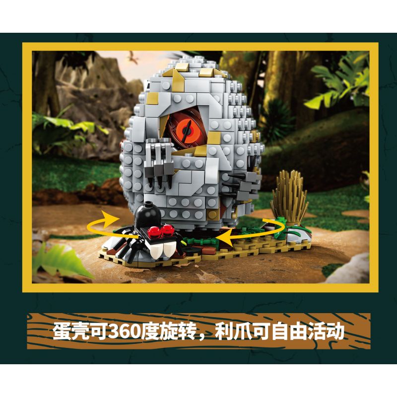 KAIDO KD99009 99009 non  THẾ GIỚI KHỦNG LONG THOÁT KHỎI VỎ 3 MÔ HÌNH VELOCIRAPTOR ANKYLOSAURUS TRICERATOPS bộ đồ chơi xếp lắp ráp ghép mô hình DINOSAUR WORLD 1488 khối