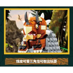 KAIDO KD99009 99009 non  THẾ GIỚI KHỦNG LONG THOÁT KHỎI VỎ 3 MÔ HÌNH VELOCIRAPTOR ANKYLOSAURUS TRICERATOPS bộ đồ chơi xếp lắp ráp ghép mô hình DINOSAUR WORLD 1488 khối