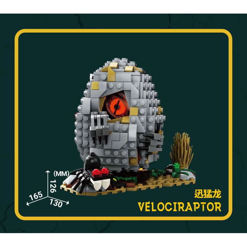 KAIDO KD99009 99009 non  THẾ GIỚI KHỦNG LONG THOÁT KHỎI VỎ 3 MÔ HÌNH VELOCIRAPTOR ANKYLOSAURUS TRICERATOPS bộ đồ chơi xếp lắp ráp ghép mô hình DINOSAUR WORLD 1488 khối