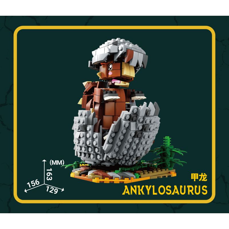 KAIDO KD99009 99009 non  THẾ GIỚI KHỦNG LONG THOÁT KHỎI VỎ 3 MÔ HÌNH VELOCIRAPTOR ANKYLOSAURUS TRICERATOPS bộ đồ chơi xếp lắp ráp ghép mô hình DINOSAUR WORLD 1488 khối