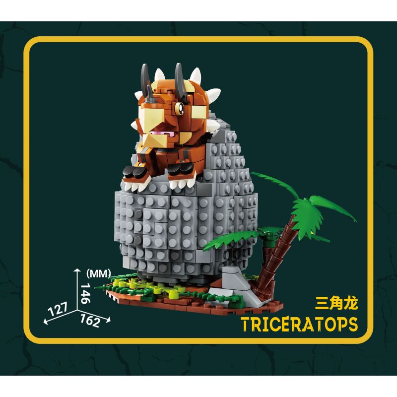 KAIDO KD99009 99009 non  THẾ GIỚI KHỦNG LONG THOÁT KHỎI VỎ 3 MÔ HÌNH VELOCIRAPTOR ANKYLOSAURUS TRICERATOPS bộ đồ chơi xếp lắp ráp ghép mô hình DINOSAUR WORLD 1488 khối