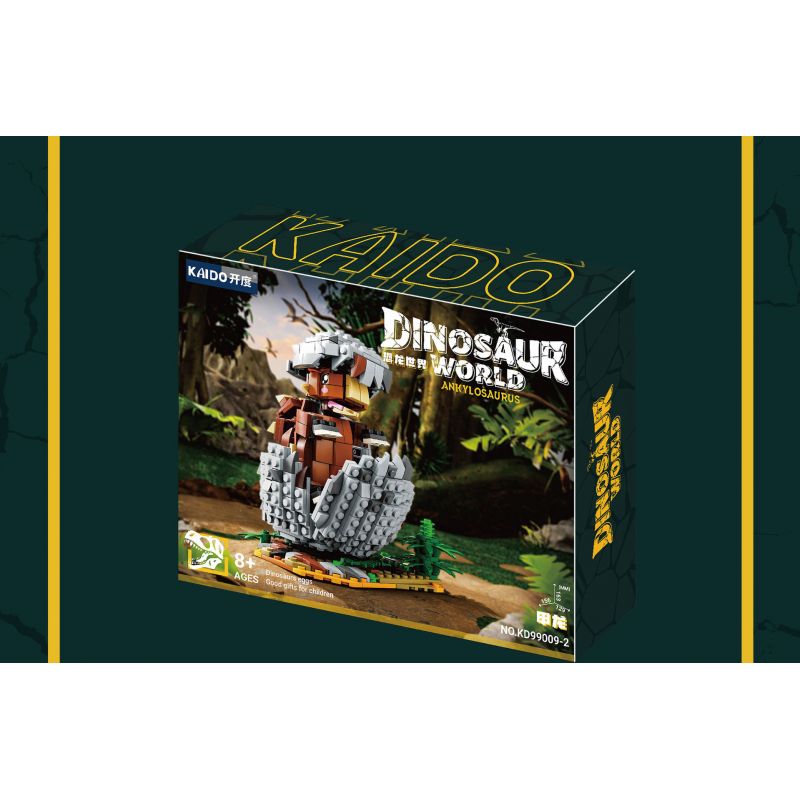 KAIDO KD99009 99009 non  THẾ GIỚI KHỦNG LONG THOÁT KHỎI VỎ 3 MÔ HÌNH VELOCIRAPTOR ANKYLOSAURUS TRICERATOPS bộ đồ chơi xếp lắp ráp ghép mô hình DINOSAUR WORLD 1488 khối