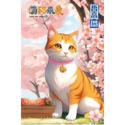 ZHEGAO DZ6119 6119 non  NHỮNG CHÚ MÈO DỄ THƯƠNG SẮP CÓ MÀU CAM bộ đồ chơi xếp lắp ráp ghép mô hình Creator CUTE CAT COMES Sáng Tạo 835 khối