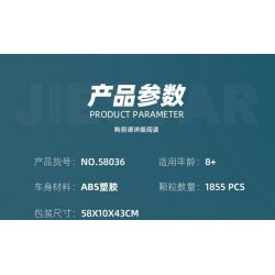 JIESTAR 58036 non  KHÍ CẦU bộ đồ chơi xếp lắp ráp ghép mô hình Movie & Game ORGRIMS HAMMER Phim Và Trò Chơi 1855 khối