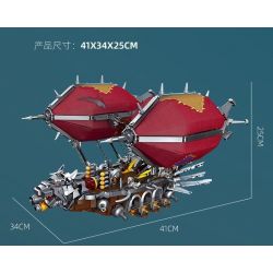 JIESTAR 58036 non  KHÍ CẦU bộ đồ chơi xếp lắp ráp ghép mô hình Movie & Game ORGRIMS HAMMER Phim Và Trò Chơi 1855 khối