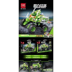 LEDIPIN 3033 non  JAI ALAI RUSH XE TẢI QUÁI VẬT XANH bộ đồ chơi xếp lắp ráp ghép mô hình  SUPERCROES Kỹ Thuật Công Nghệ Cao Mô Hình Phương Tiện 349 khối