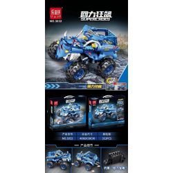 LEDIPIN 3032 non  ĐUA XE KÉO NGƯỢC TẢI QUÁI VẬT MÀU XANH TRỞ LẠI bộ đồ chơi xếp lắp ráp ghép mô hình  SUPERCROES Kỹ Thuật Công Nghệ Cao Mô Hình Phương Tiện 352 khối