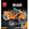 LEDIPIN 3031 non  KÉO LẠI RUSH XE TẢI QUÁI VẬT MÀU CAM bộ đồ chơi xếp lắp ráp ghép mô hình  SUPERCROES Kỹ Thuật Công Nghệ Cao Mô Hình Phương Tiện 408 khối