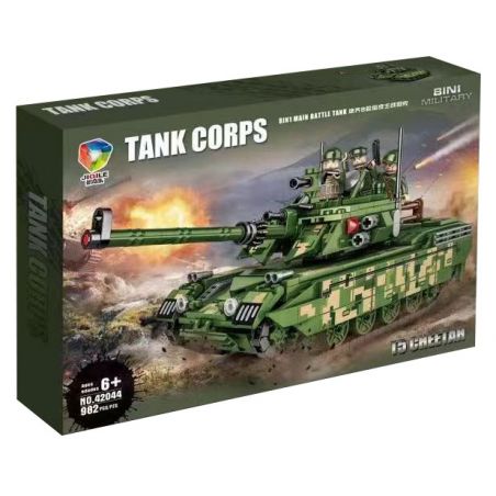 JIQILE 42044 non  XE TĂNG CHEETAH T5 8 TỔ HỢP bộ đồ chơi xếp lắp ráp ghép mô hình Military Army Quân Sự Bộ Đội 982 khối
