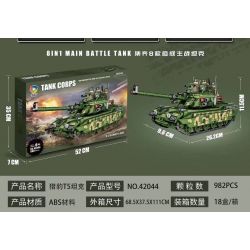 JIQILE 42044 non  XE TĂNG CHEETAH T5 8 TỔ HỢP bộ đồ chơi xếp lắp ráp ghép mô hình Military Army Quân Sự Bộ Đội 982 khối