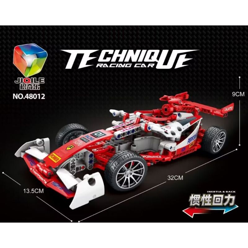 JIQILE 48012 non  XE ĐUA CÔNG THỨC F1 KÉO LÙI bộ đồ chơi xếp lắp ráp ghép mô hình  Kỹ Thuật Công Nghệ Cao Mô Hình Phương Tiện 456 khối