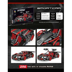 JIQILE 48015 non  XE THỂ THAO APOLLO bộ đồ chơi xếp lắp ráp ghép mô hình  Kỹ Thuật Công Nghệ Cao Mô Hình Phương Tiện 527 khối