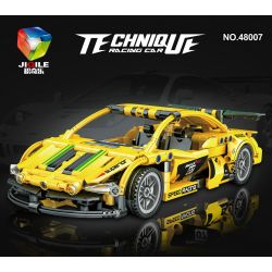 JIQILE 48007 non  XE THỂ THAO MÀU VÀNG bộ đồ chơi xếp lắp ráp ghép mô hình  Kỹ Thuật Công Nghệ Cao Mô Hình Phương Tiện 472 khối