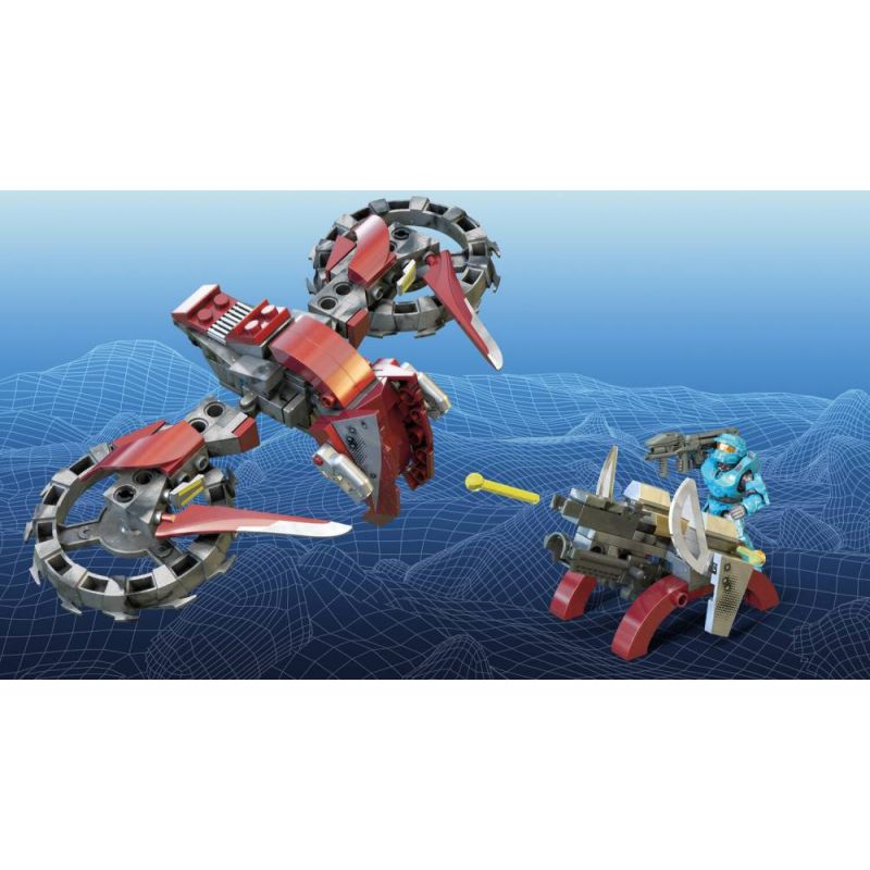 MEGA BLOKS GYG58 non  HALO HẠ GỤC CHOPPER bộ đồ chơi xếp lắp ráp ghép mô hình Movie & Game HALO CHOPPER TAKEDOWN Phim Và Trò Chơi 202 khối