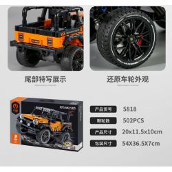 IM.MASTER QIHUI 5818 TOP TOY 5818 non  BẬC THẦY TÍCH LŨY XE JEEP WRANGLER KÉO LÙI bộ đồ chơi xếp lắp ráp ghép mô hình  Kỹ Thuật Công Nghệ Cao Mô Hình Phương Tiện 502 khối