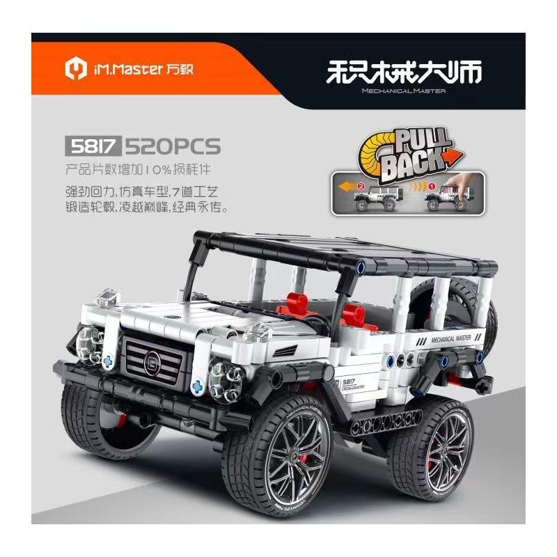 IM.MASTER QIHUI 5817 non  BẬC THẦY MÁY MÓC XE KÉO LÙI MERCEDES-BENZ BIG bộ đồ chơi xếp lắp ráp ghép mô hình  Kỹ Thuật Công Nghệ Cao Mô Hình Phương Tiện 520 khối