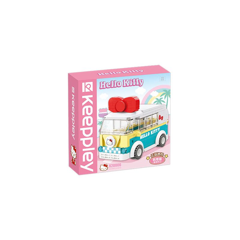 KEEPPLEY K20806 20806 non  XE SANRIO BUÝT MINI HELLO KITTY bộ đồ chơi xếp lắp ráp ghép mô hình