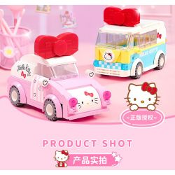 KEEPPLEY K20806 20806 non  XE SANRIO BUÝT MINI HELLO KITTY bộ đồ chơi xếp lắp ráp ghép mô hình