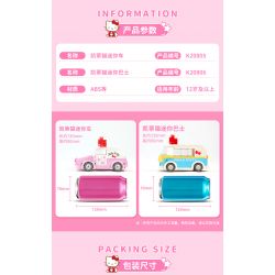 KEEPPLEY K20806 20806 non  XE SANRIO BUÝT MINI HELLO KITTY bộ đồ chơi xếp lắp ráp ghép mô hình