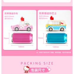 KEEPPLEY K20806 20806 non  XE SANRIO BUÝT MINI HELLO KITTY bộ đồ chơi xếp lắp ráp ghép mô hình