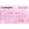 KEEPPLEY K20805 20805 non  XE SANRIO Ô TÔ MINI HELLO KITTY bộ đồ chơi xếp lắp ráp ghép mô hình