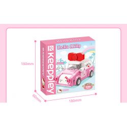 KEEPPLEY K20805 20805 non  XE SANRIO Ô TÔ MINI HELLO KITTY bộ đồ chơi xếp lắp ráp ghép mô hình