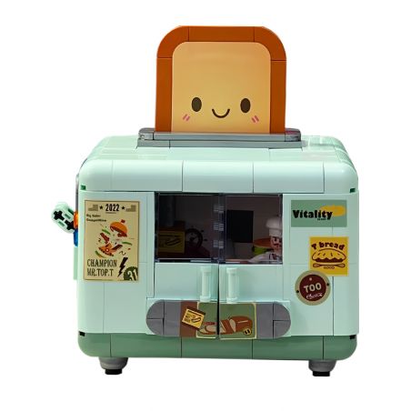 TOP TOY TC1902 1902 non  THIẾT BỊ CỔ ĐIỂN MÁY NƯỚNG BÁNH MÌ bộ đồ chơi xếp lắp ráp ghép mô hình RETRO TOASTE 400 khối