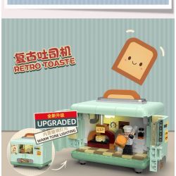 TOP TOY TC1902 1902 non  THIẾT BỊ CỔ ĐIỂN MÁY NƯỚNG BÁNH MÌ bộ đồ chơi xếp lắp ráp ghép mô hình RETRO TOASTE 400 khối