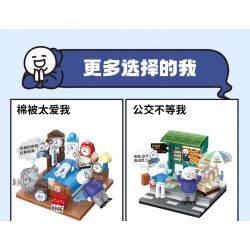 TOP TOY 16007 non  ĐỘNG VẬT XÃ HỘI XIAOLAN HÃY ĐƯA TÔI ĐI CÙNG KHI BẠN CÂU CÁ bộ đồ chơi xếp lắp ráp ghép mô hình Movie & Game Phim Và Trò Chơi