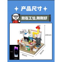 TOP TOY 16007 non  ĐỘNG VẬT XÃ HỘI XIAOLAN HÃY ĐƯA TÔI ĐI CÙNG KHI BẠN CÂU CÁ bộ đồ chơi xếp lắp ráp ghép mô hình Movie & Game Phim Và Trò Chơi