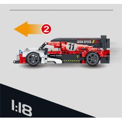 IM.MASTER QIHUI 5811 non  XE KÉO PORSCHE 919 tỷ lệ 1:18 bộ đồ chơi xếp lắp ráp ghép mô hình  PORSCHE 911 Kỹ Thuật Công Nghệ Cao Mô Hình Phương Tiện 566 khối