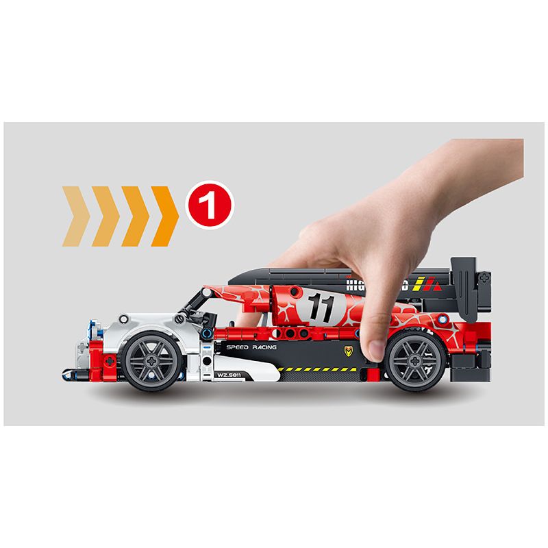 IM.MASTER QIHUI 5811 non  XE KÉO PORSCHE 919 tỷ lệ 1:18 bộ đồ chơi xếp lắp ráp ghép mô hình  PORSCHE 911 Kỹ Thuật Công Nghệ Cao Mô Hình Phương Tiện 566 khối