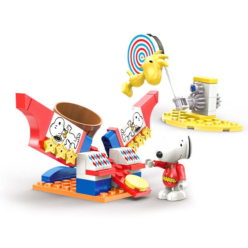 LINOOS LN8047 8047 non Lego RẠP XIẾC CỦA SNOOPY HÌNH THANG bộ đồ chơi xếp lắp ráp ghép mô hình Movie & Game Phim Và Trò Chơi 83 khối