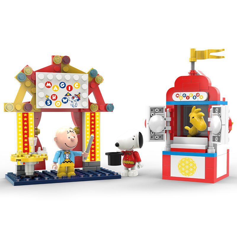 LINOOS LN8045 8045 non Lego RẠP XIẾC CỦA SNOOPY NHÀ ẢO THUẬT bộ đồ chơi xếp lắp ráp ghép mô hình Movie & Game Phim Và Trò Chơi 158 khối