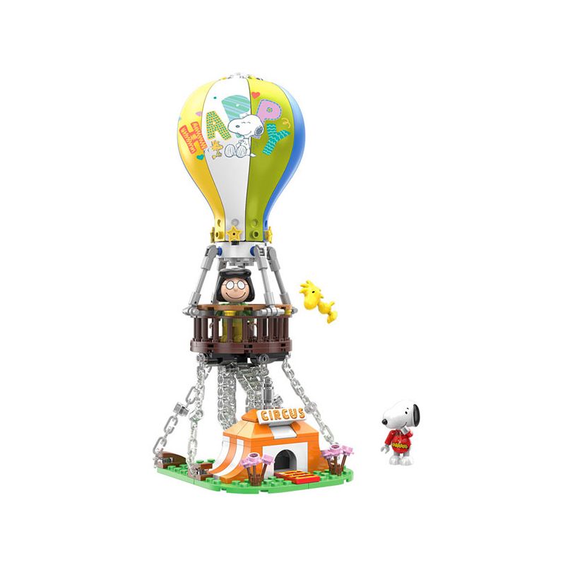 LINOOS LN8044 8044 non Lego RẠP XIẾC CỦA SNOOPY KHINH KHÍ CẦU bộ đồ chơi xếp lắp ráp ghép mô hình Movie & Game Phim Và Trò Chơi 176 khối