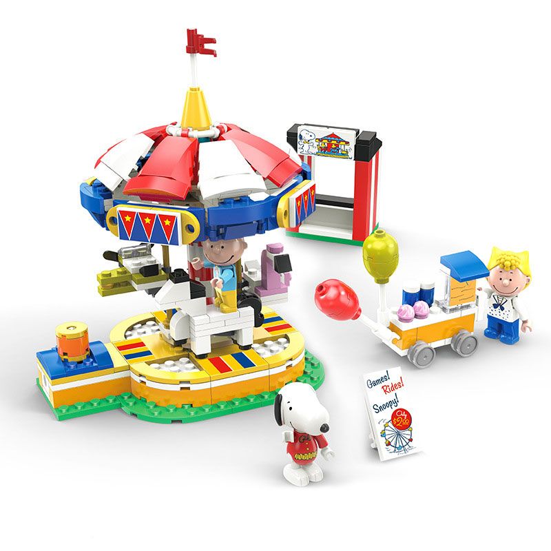 LINOOS LN8042 8042 non Lego RẠP XIẾC CỦA SNOOPY VÒNG QUAY bộ đồ chơi xếp lắp ráp ghép mô hình Movie & Game Phim Và Trò Chơi 379 khối