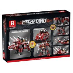 REOBRIX 33003 non  KHỦNG LONG CƠ KHÍ BA BIẾN HÌNH TRICERATOPS XE TĂNG BỌC THÉP MECHA bộ đồ chơi xếp lắp ráp ghép mô hình Creator MECHA DINO MECHA TRICERATOPS Sáng Tạo 930 khối