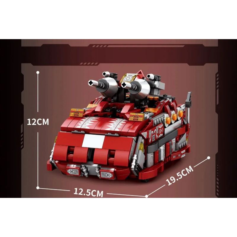 REOBRIX 33003 non  KHỦNG LONG CƠ KHÍ BA BIẾN HÌNH TRICERATOPS XE TĂNG BỌC THÉP MECHA bộ đồ chơi xếp lắp ráp ghép mô hình Creator MECHA DINO MECHA TRICERATOPS Sáng Tạo 930 khối